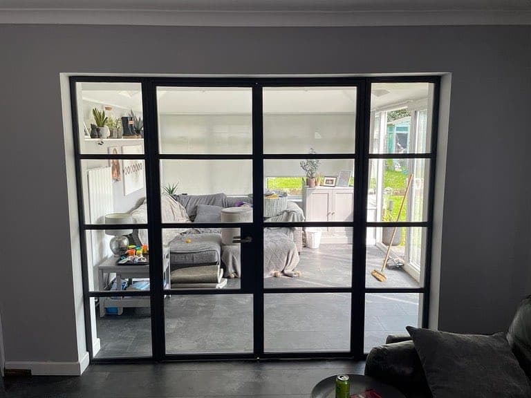 Crittall-style steel door system — London, fitted by A1 Window Construction Ltd