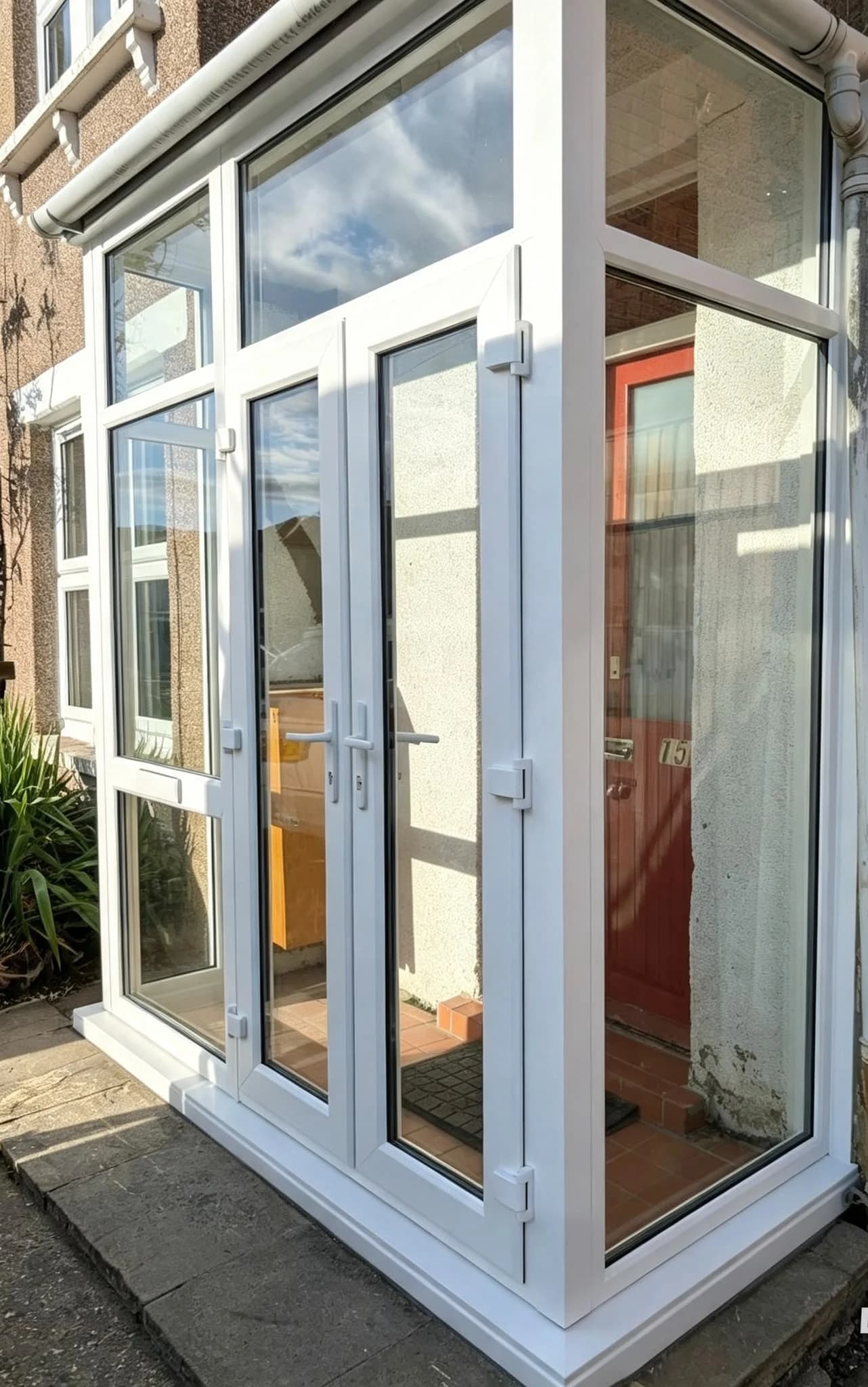 Glazed Porch with French Doors — London & Surrey, doors by A1 Window Construction Ltd