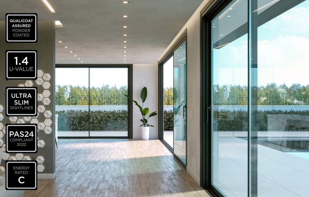 Aluminium sliding patio doors fitted Surrey — A1 Window Construction Ltd