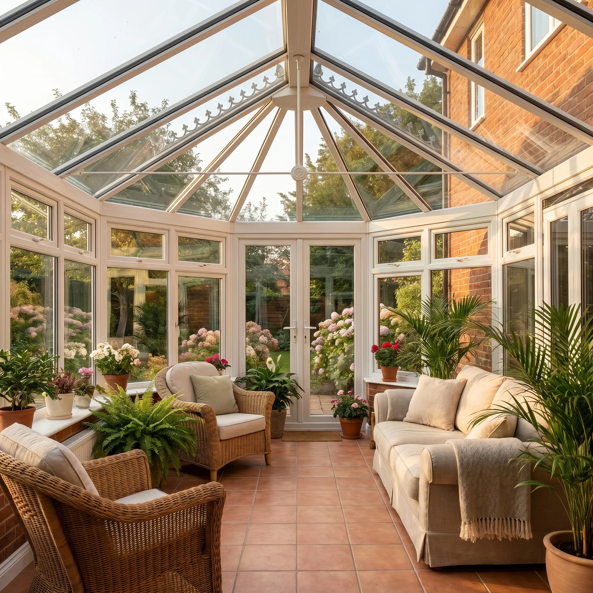 Edwardian conservatory rectangular extension Surrey — A1 Window Construction Ltd